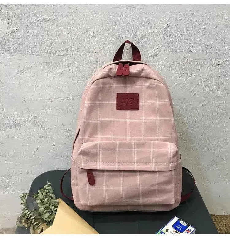 Stylish Striped Backpack for Teenage Girls - Trendy School Bag & Travel Daypack for Teens - Perfect for School, College, Travel & Everyday Use
