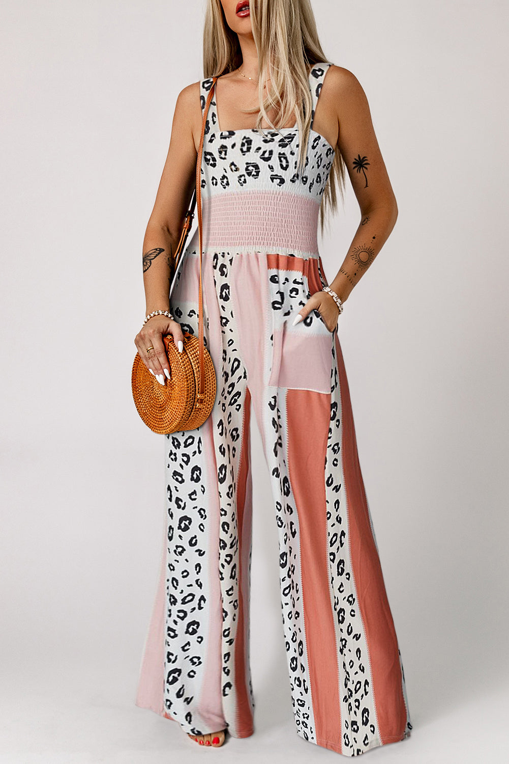 Stylish Leopard Print Jumpsuit for Women - Comfortable Vacation Outfit, Beach Cover-Up & Summer Travel Romper