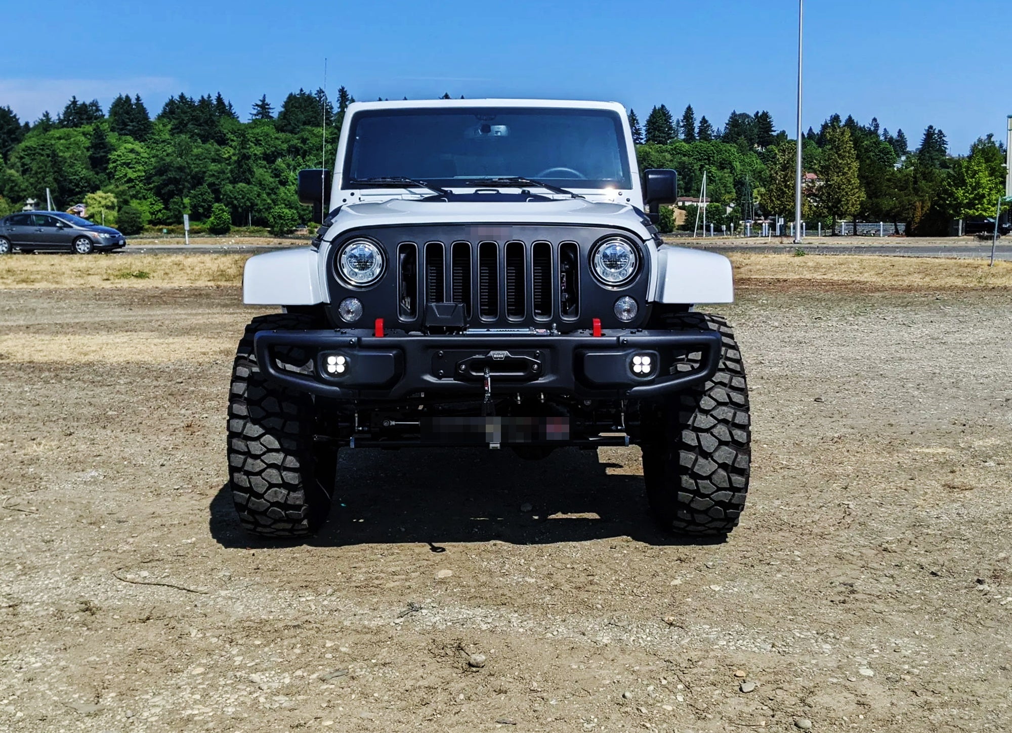 24W LED Wide Angle Flood Beam Fog Light Kit with Clear Lens for Jeep Dodge - Perfect for Off-Roading, Night Driving & Adverse Weather Conditions