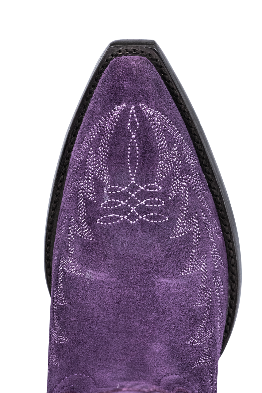 Old Gringo Women's Suede Dutton Cowgirl Boots - Purple Western Boots for Women | Comfortable & Stylish Cowgirl Boots for Country Dancing, Rodeo & Everyday Wear