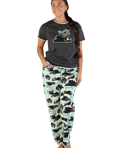 Beary Awake Grey Pajama Set
