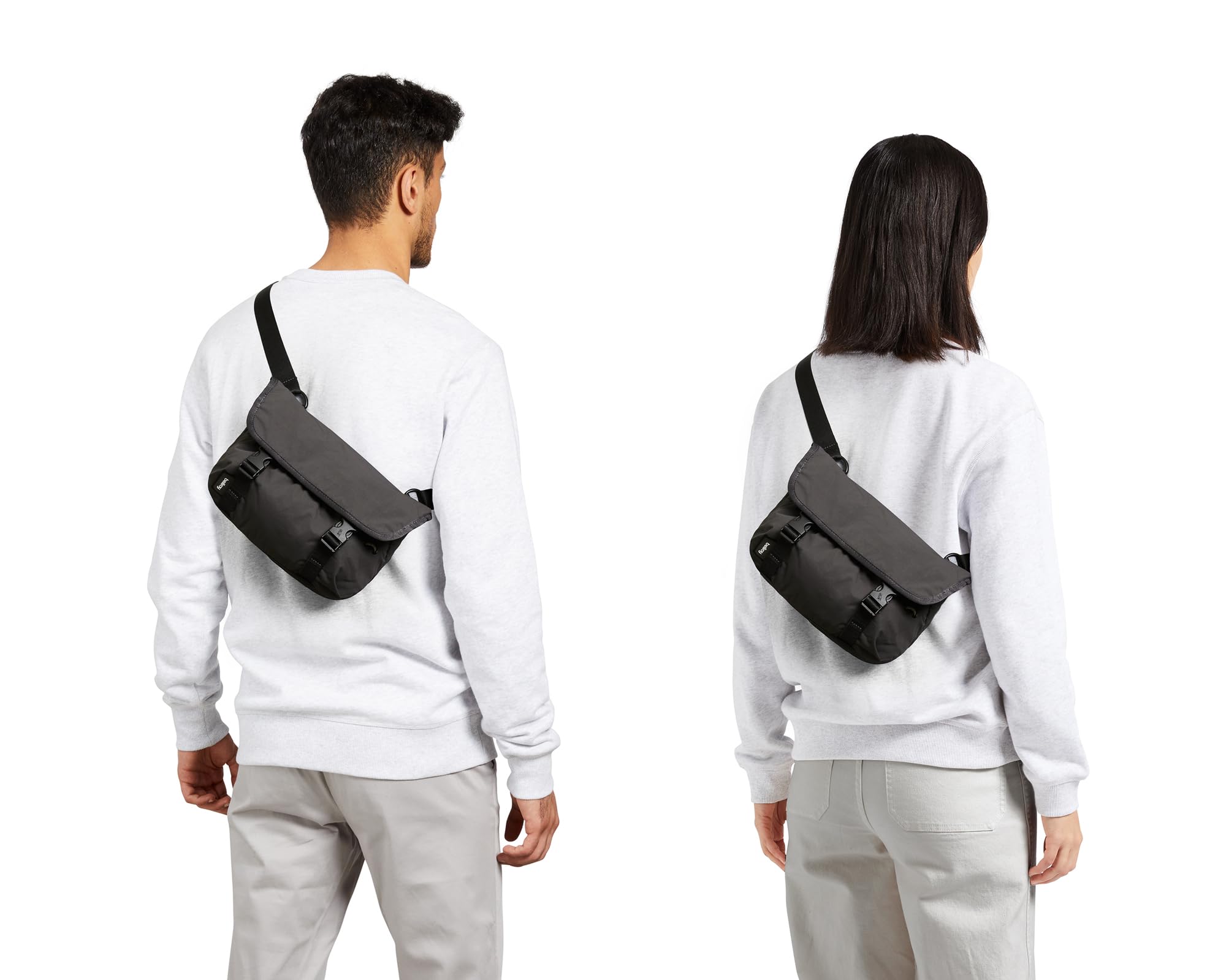 Bellroy Cinch Mini Messenger Bag - 6L Lightweight Compact Shoulder Bag with Water-Resistant Fabric & Effortless Organization - Oat Color - Perfect for Travel, Work & Everyday Carry