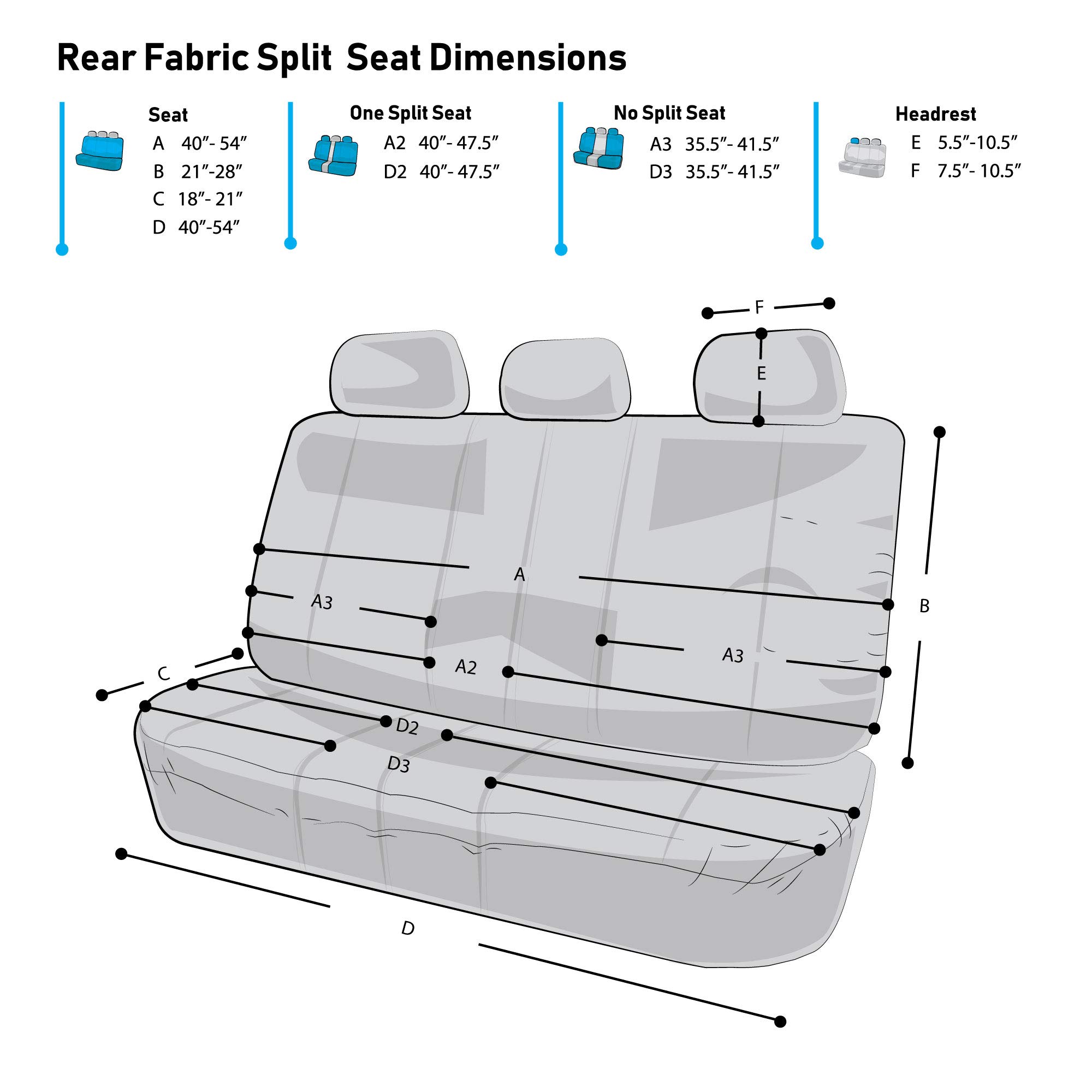 Premium FH Group Sports Car Seat Cover - Universal Fit for Cars, Trucks & SUVs - Split Bench Design with Detachable Headrests - Beige Interior Accessories - Perfect for Daily Commute, Road Trips & Off-Road Adventures