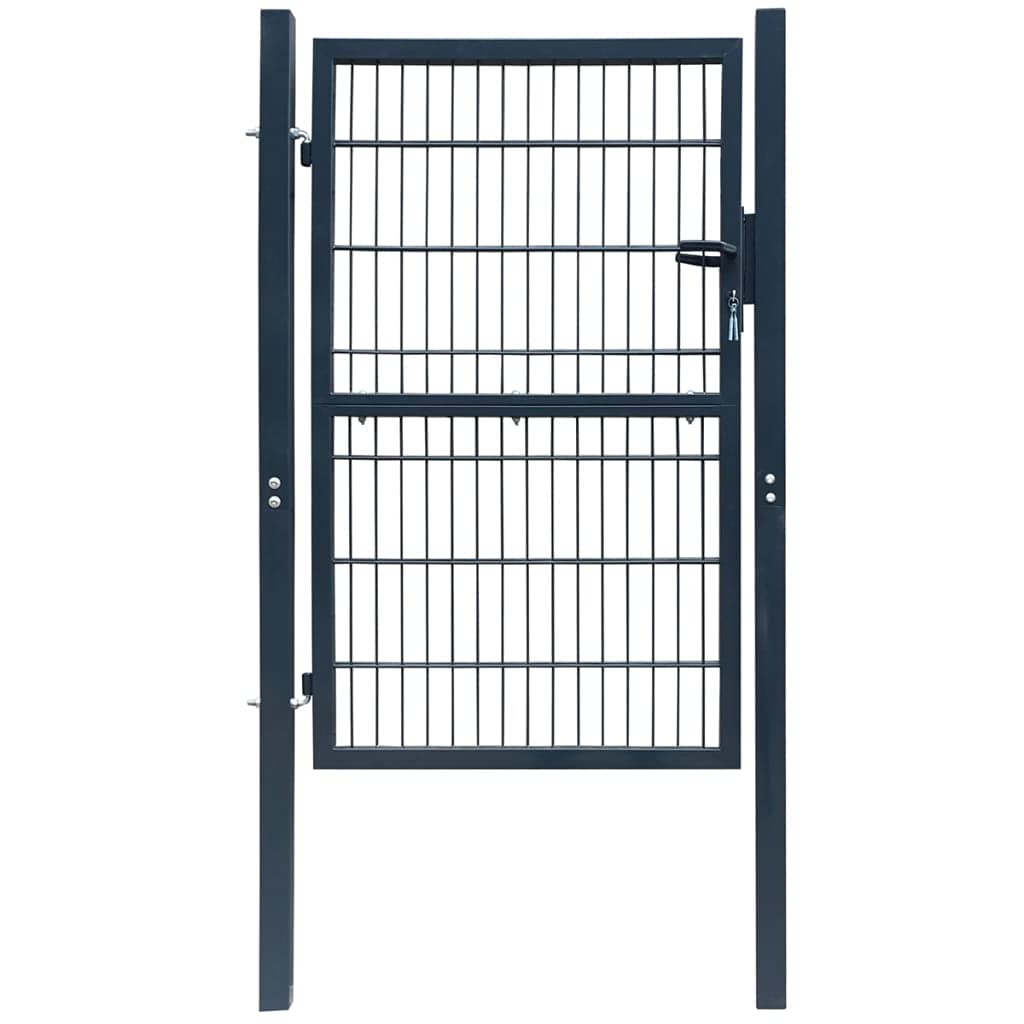 2D Anthracite Gray Garden Mesh Gate - 41.7