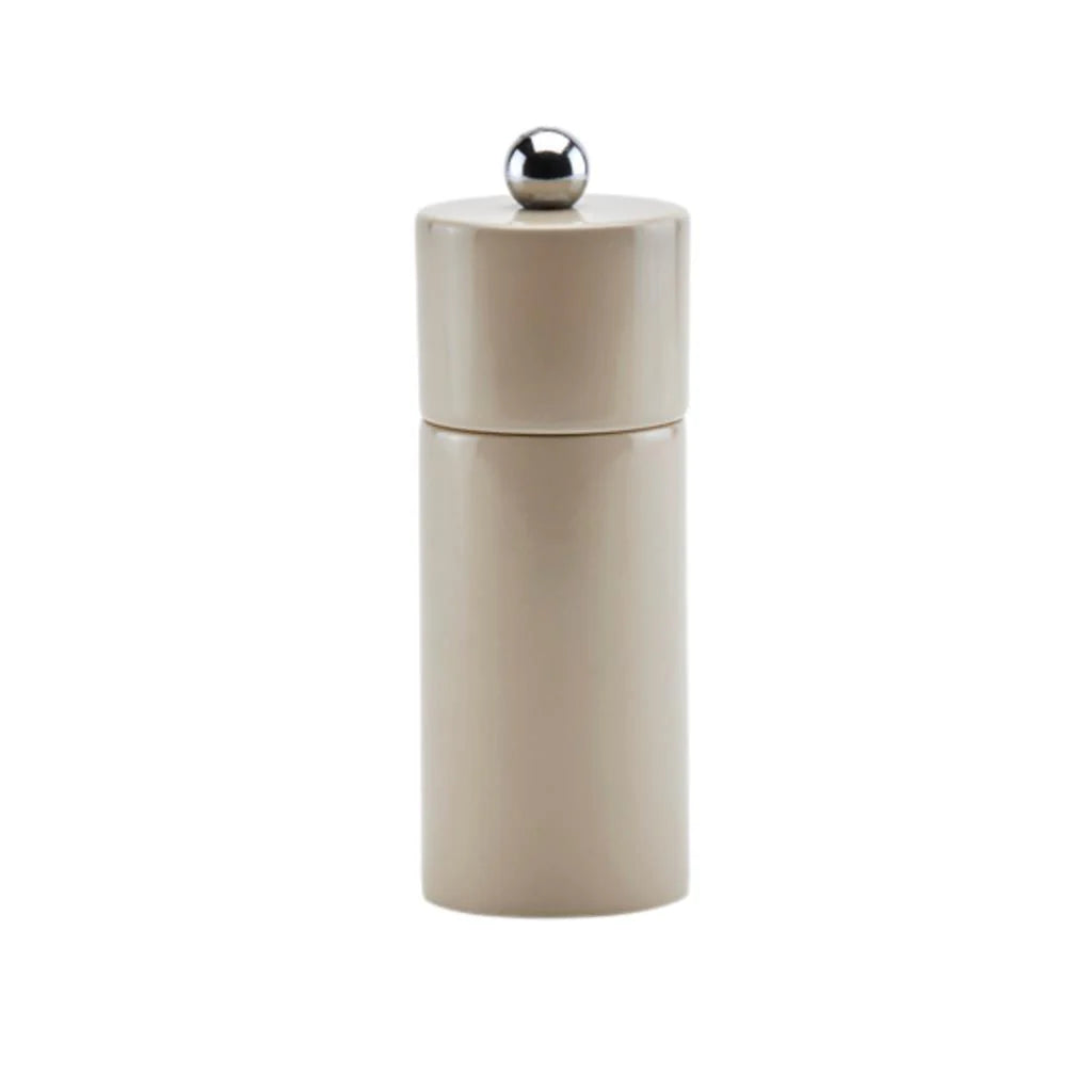 Premium Cappuccino Mini Column Salt and Pepper Grinder Set - Adjustable Ceramic Spice Mill for Kitchen, Dining Table & Camping - Perfect for Coffee, Cooking & Outdoor Use