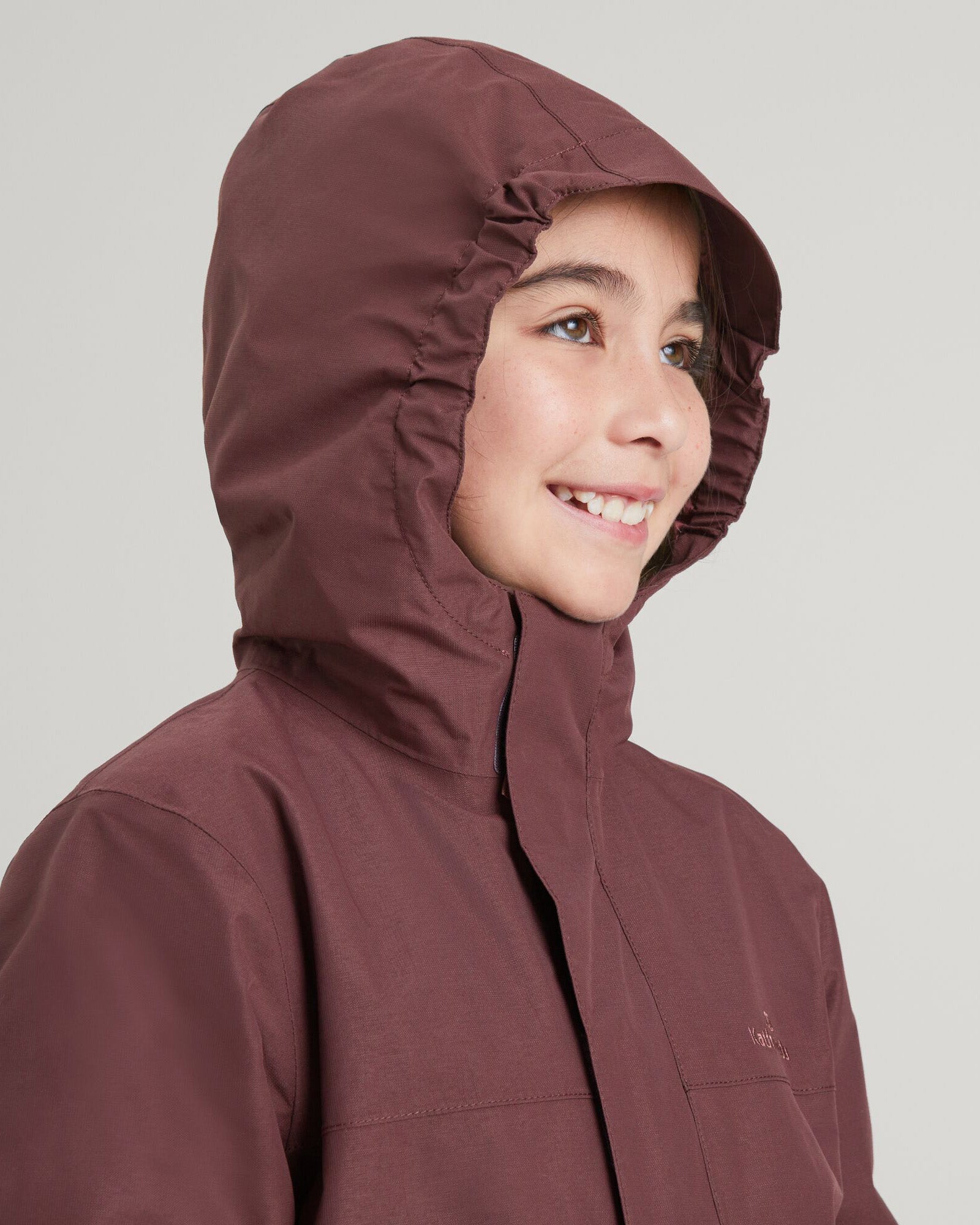 Isograd Girls' 3-in-1 Waterproof Winter Jacket with Hood - Pony Print & Vintage Style for Outdoor Play, School & Cold Weather