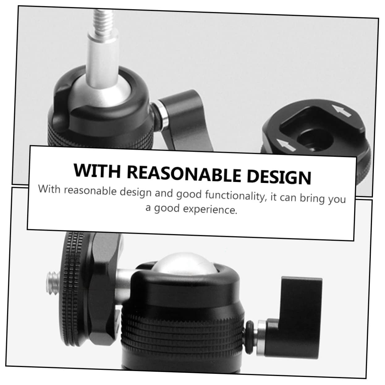 Universal Ball Head with Cold Shoe Mount - 360° Rotating Aluminum Alloy Mini Tripod for DSLR/SLR Cameras - Perfect for Photography, Videography & Vlogging Accessories
