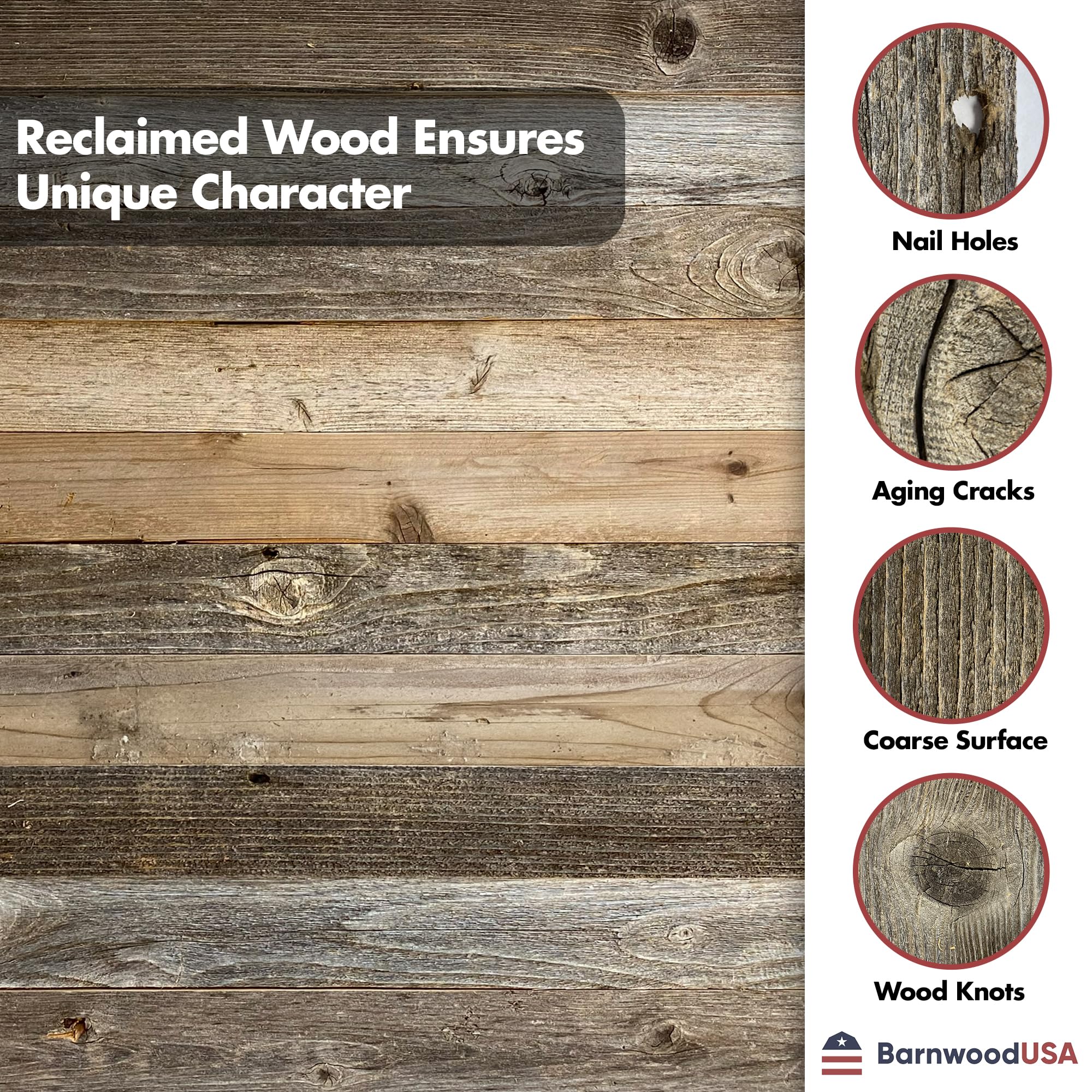 BarnwoodUSA Real Wood Plant & Tree Box Collar - Natural Weathered Gray Farmhouse Style Planter Cover - Fits Flower Pots & Tree Containers - Perfect for Indoor/Outdoor Home Decor, Garden & Patio