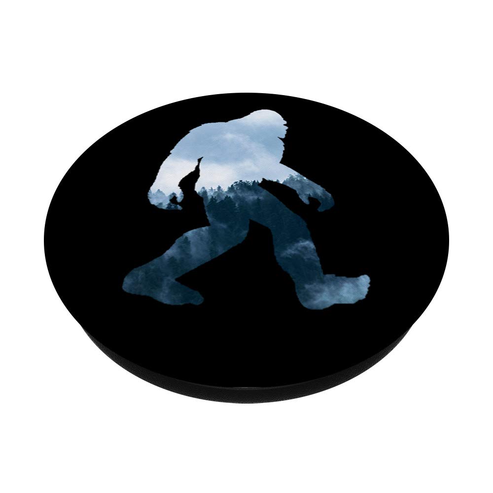 Bigfoot Sasquatch Yeti Forest Double Exposure PopSockets PopGrip - Swappable Phone & Tablet Grip for Outdoor Enthusiasts, Hiking & Camping Accessories