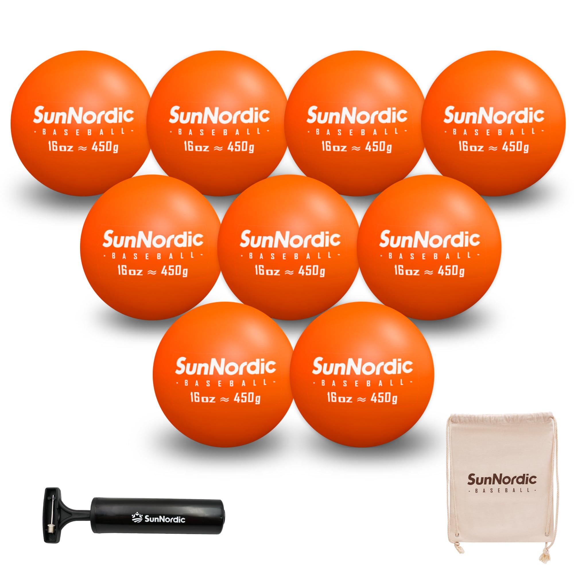6/9 Pack 16 oz Weighted Baseballs for Hitting Training - Plyometric Baseballs to Improve Power & Swing Speed - Professional & Youth Baseball Training Equipment - Perfect for Batting Practice, Strength Building & Pitching Drills