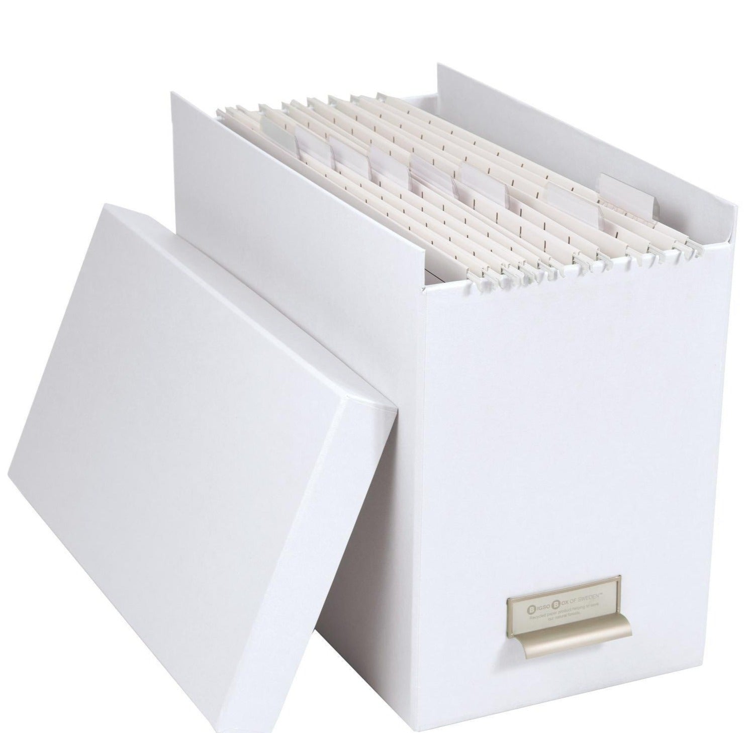 Johan File Box - White Document Organizer for Office, Home & School | File Storage Solution for Papers, Folders & Supplies