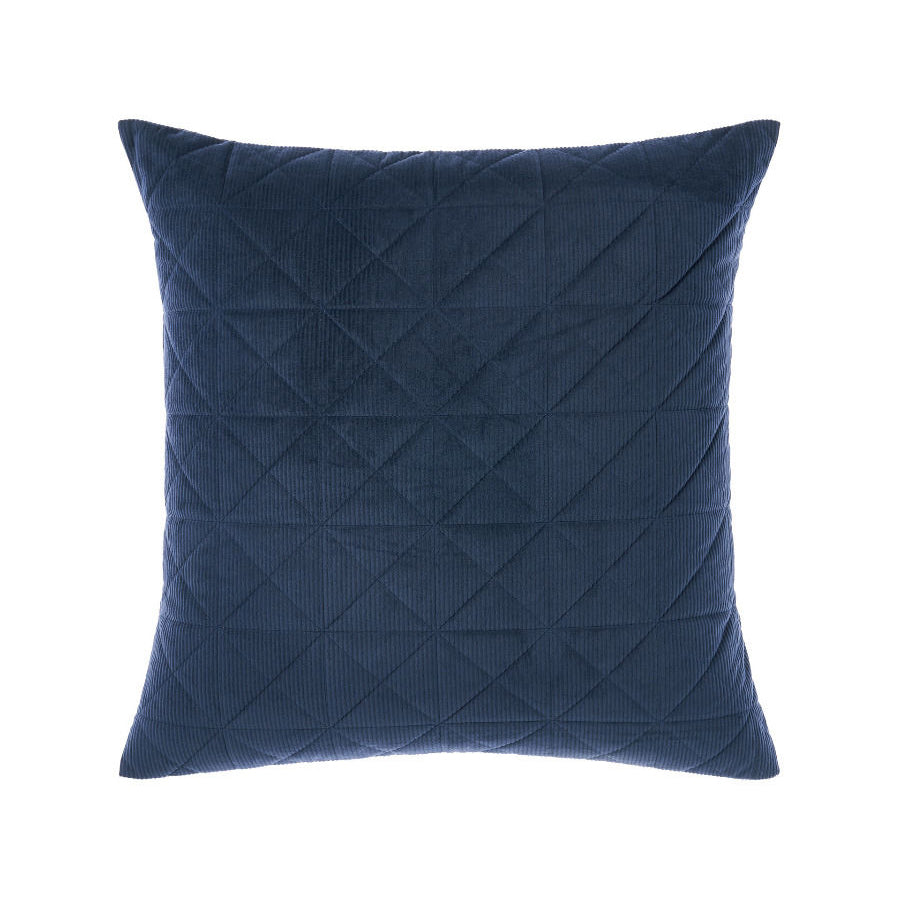 Premium Indigo Blue European Pillowcase Set - 100% Soft Linen House Bedding - Perfect for Master Bedroom, Guest Room & Luxury Hotels