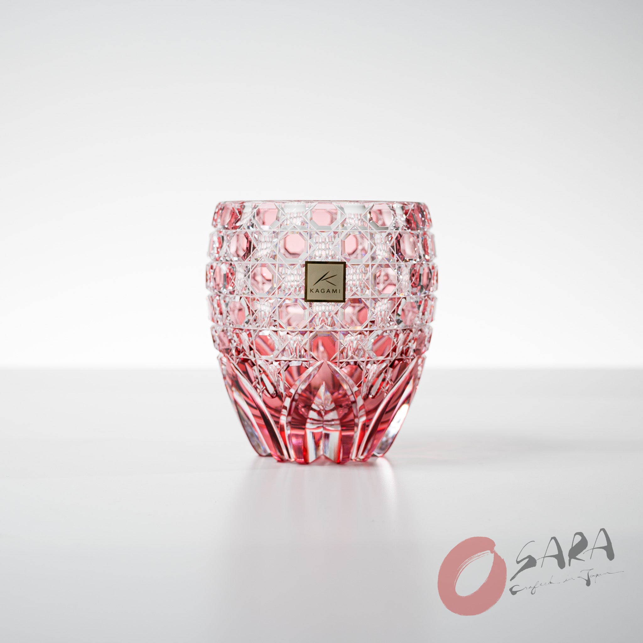 Premium KAGAMI Crystal Whiskey Glasses Set - Elegant Japanese Saika Design for Bourbon, Scotch & Cocktails - Perfect for Gifts, Home Bar & Entertaining