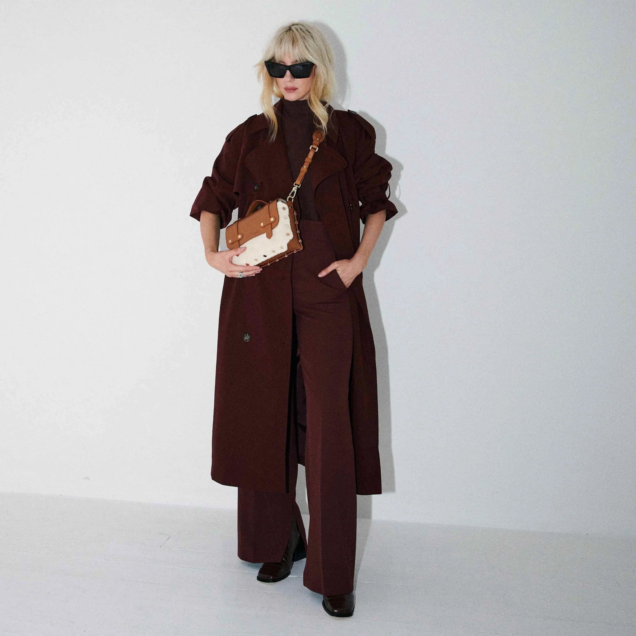 The WEEK/END Vegan Shearling Crossbody Bag - Stylish & Cruelty-Free Shoulder Purse for Women | Perfect for Travel, Shopping & Everyday Use