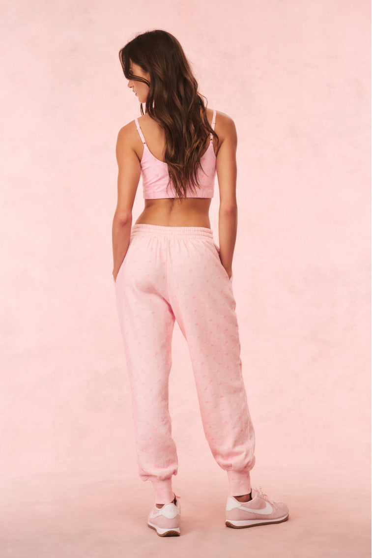 Lolana Floral Print Cotton Sweatpants for Women - Soft Lounge Pants with Elastic Waist - Perfect for Yoga, Home Relaxation & Casual Outfits