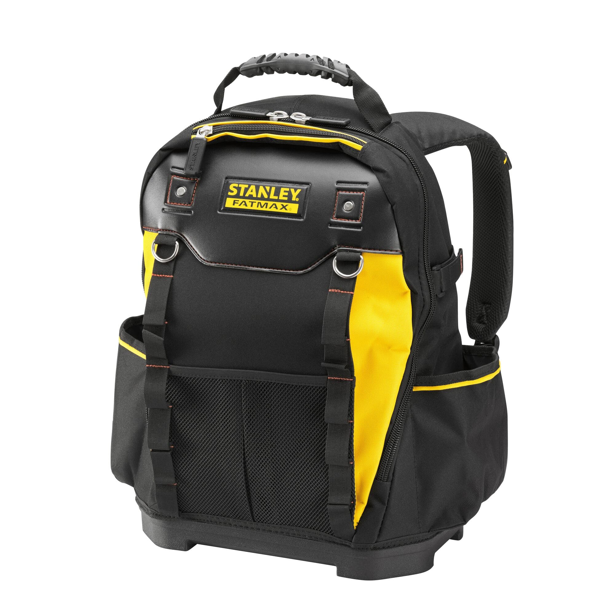Stanley Heavy Duty Tool Backpack - Large Black Work Backpack for Construction, Tools & Equipment - Durable Storage for Job Sites, Camping & Outdoor Adventures