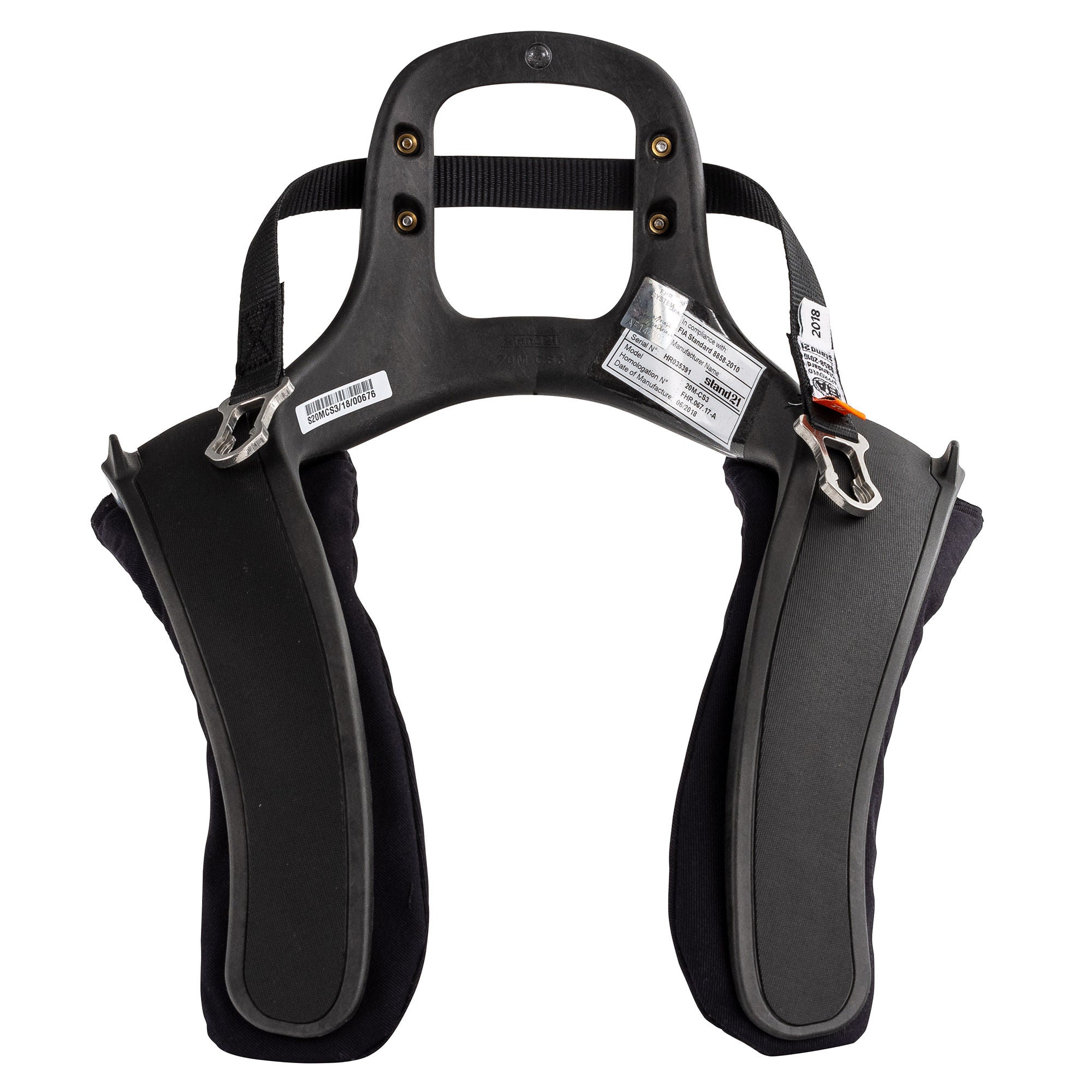 Stand21 FHR Club 3 Series Head and Neck Restraint Device - FIA & SFI 38.1 Certified Racing Safety Gear for Motorsports, Karting, and Track Days