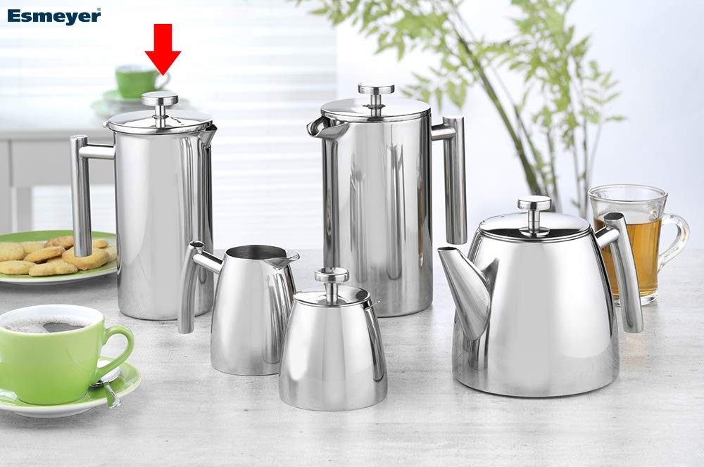 Stratford 199-902 18/10 Stainless Steel Coffee Maker - Silver | Drip Coffee Machine for Home, Office & Camping | Easy Brew & Keep Warm Function