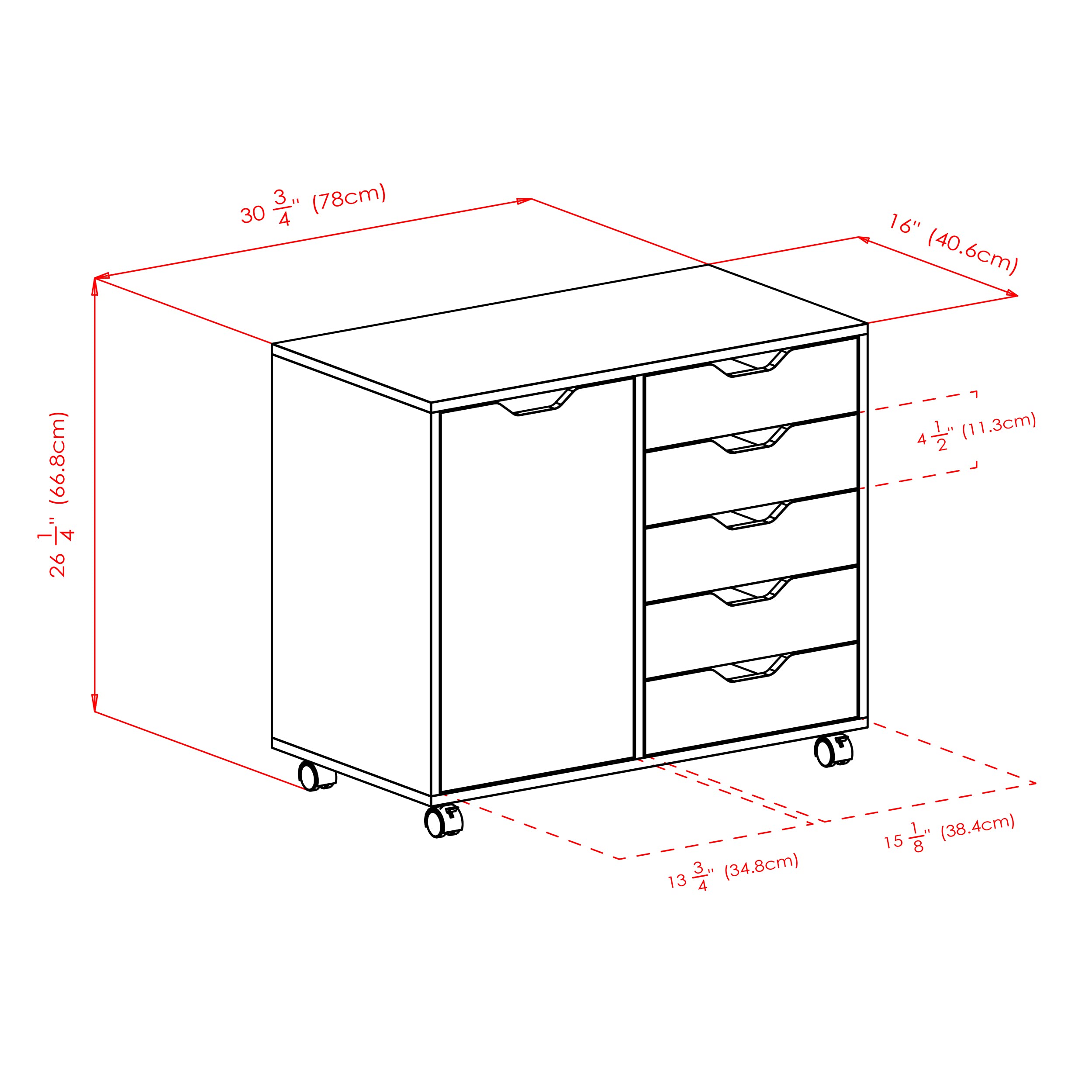 Winsome Wood Halifax White Storage Organizer for Home Office, Kitchen, Bathroom & Closet