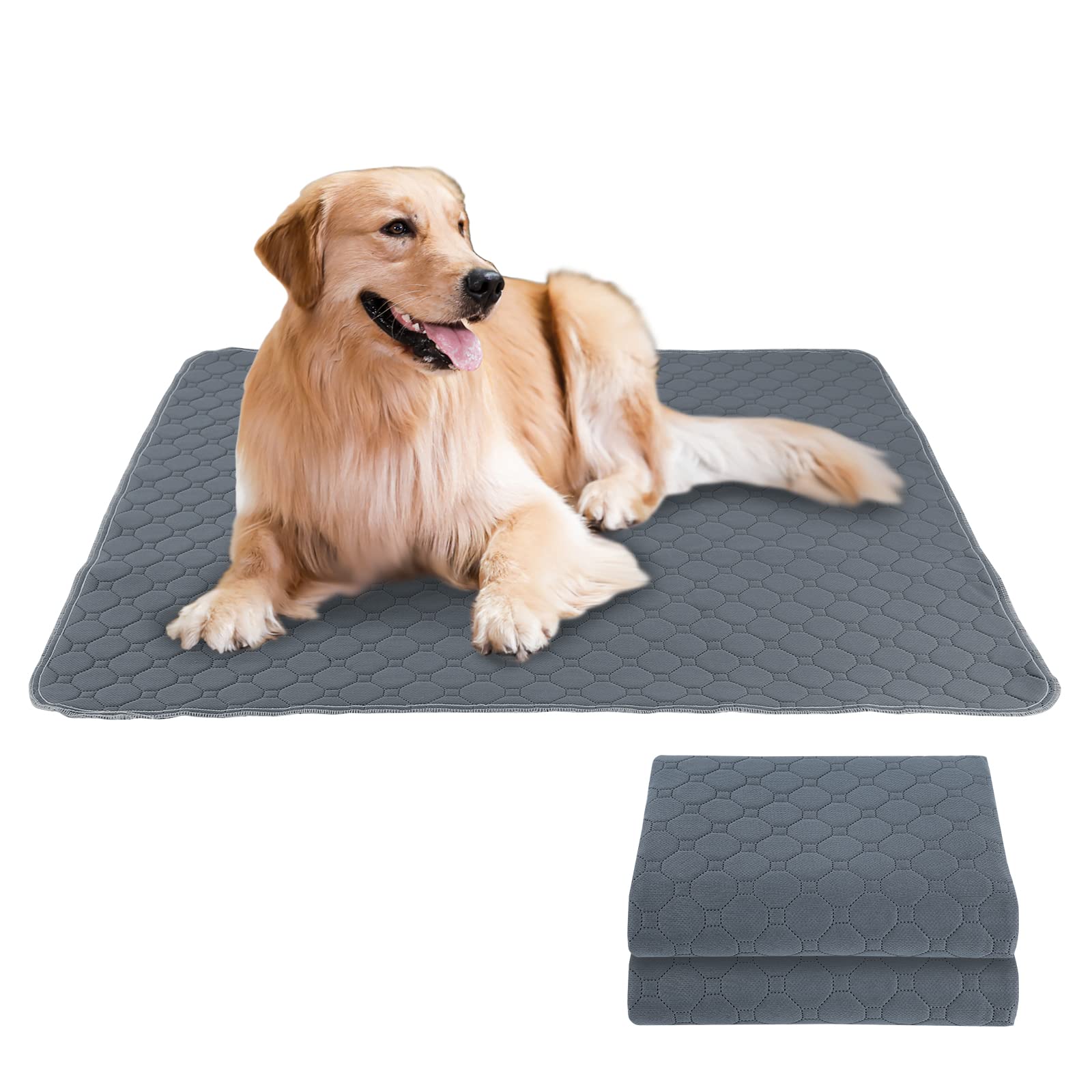**Washable & Reusable Dog Pee Pads - Super Absorbent Puppy Training Pads with Odor Control - Great for Playpens, Whelping, and Indoor Potty Training**