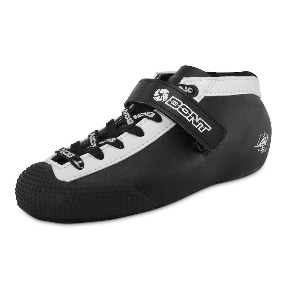 Bont Quad Hybrid Microfibre V2 Black Quad Boot - Premium Roller Skating Boots for Speed Skating, Derby & Outdoor Skating - Durable & Comfortable Design for Men & Women
