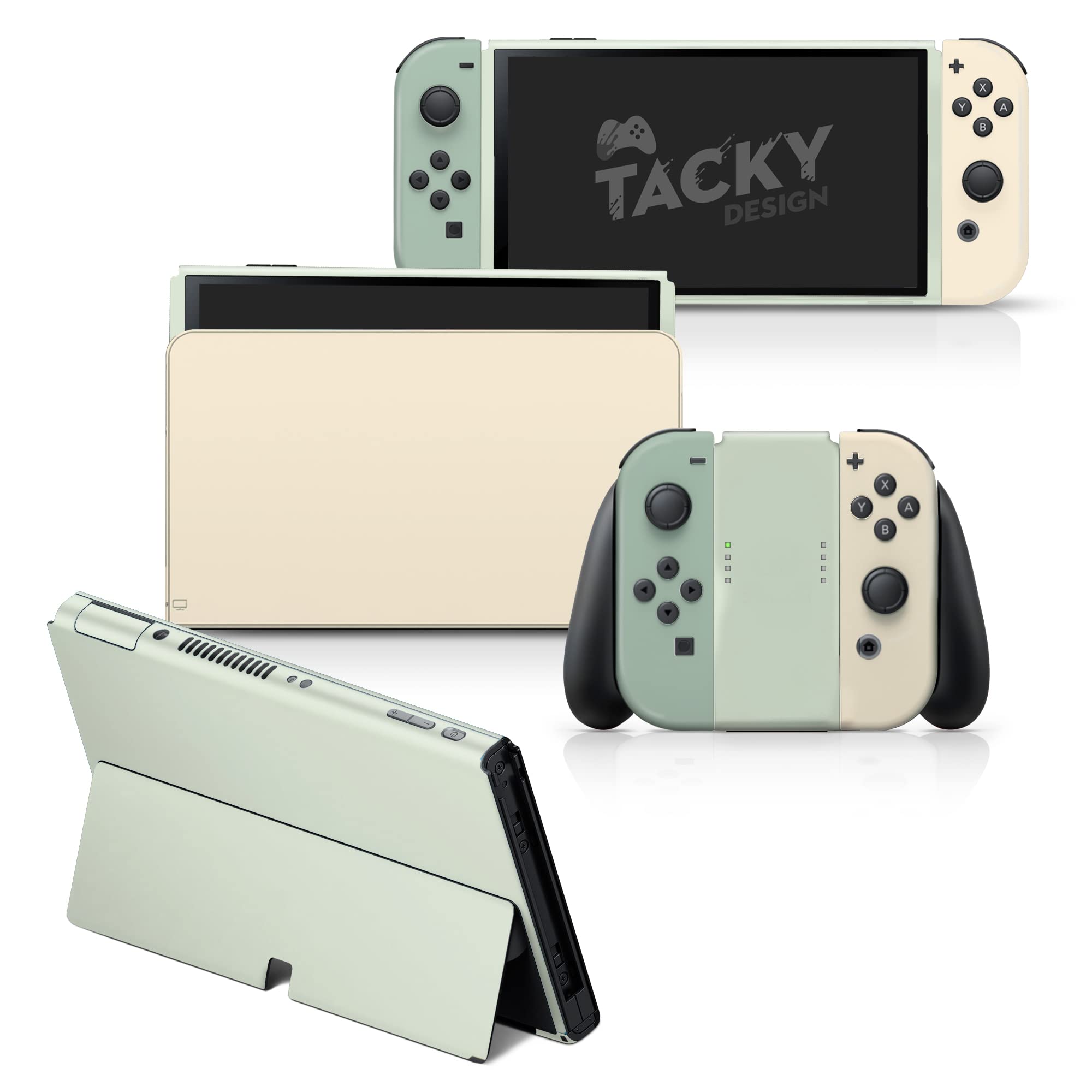 Premium 3M Vinyl Full Wrap Decal Skin for Nintendo Switch OLED - Classic Pastel Design, Protective Cover Compatible with Switch OLED, Durable Sticker for Gaming Console Protection (Perfect for Travel, Gaming Sessions & Customization)