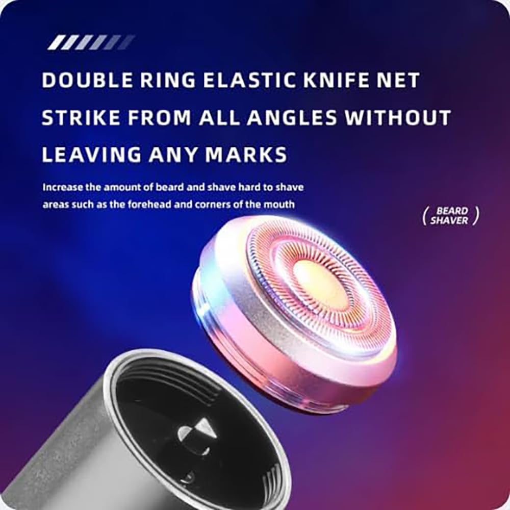Mini Electric Shaver for Men - Portable USB Rechargeable Travel Shaver with Precision Blades - Compact & Lightweight for On-the-Go Grooming - Perfect for Business Trips, Gym Bags & Daily Use (Silver)