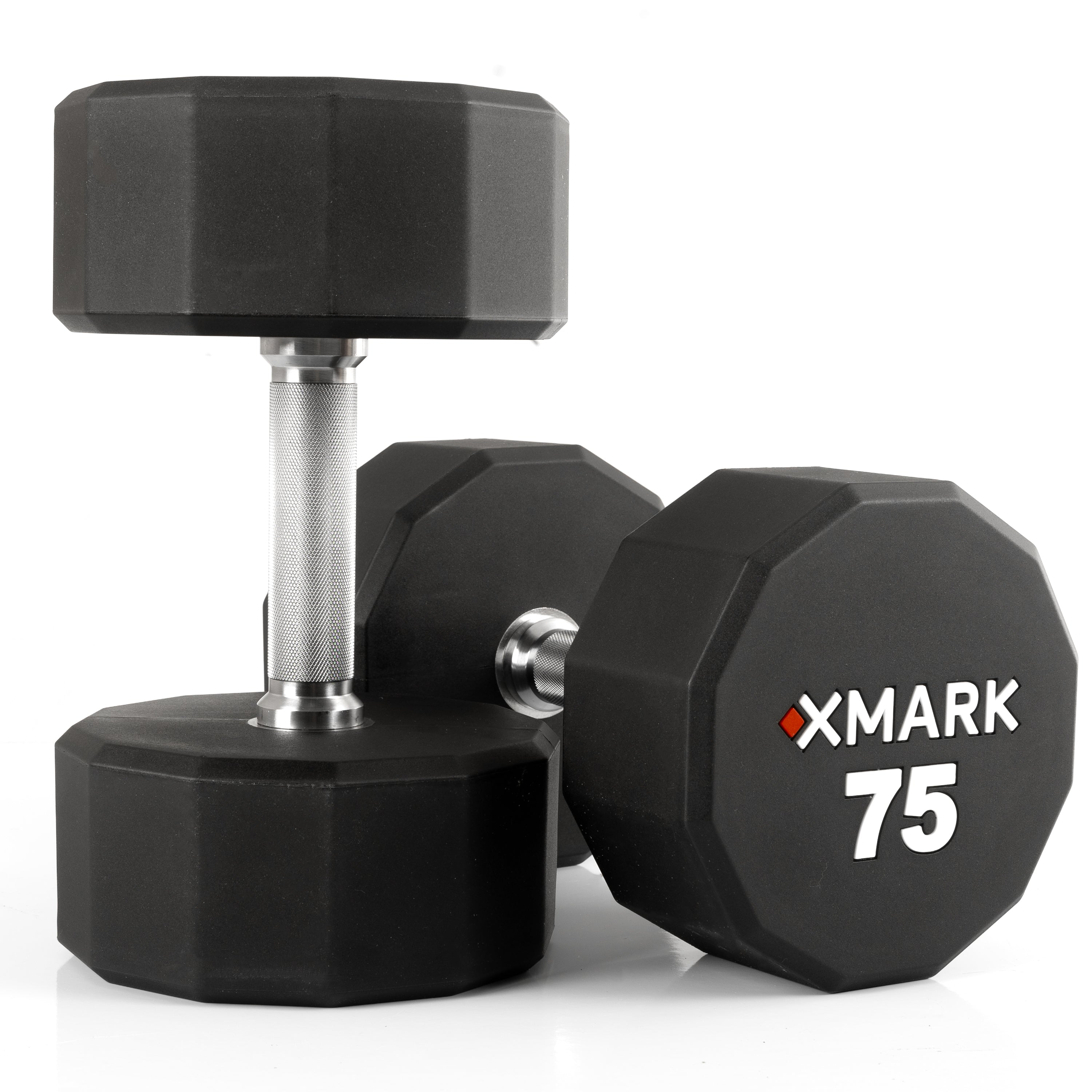 Premium 12-Sided Commercial Urethane Dumbbells (5-75 lb Pairs) - Heavy Duty Gym Equipment for Home & Professional Workouts