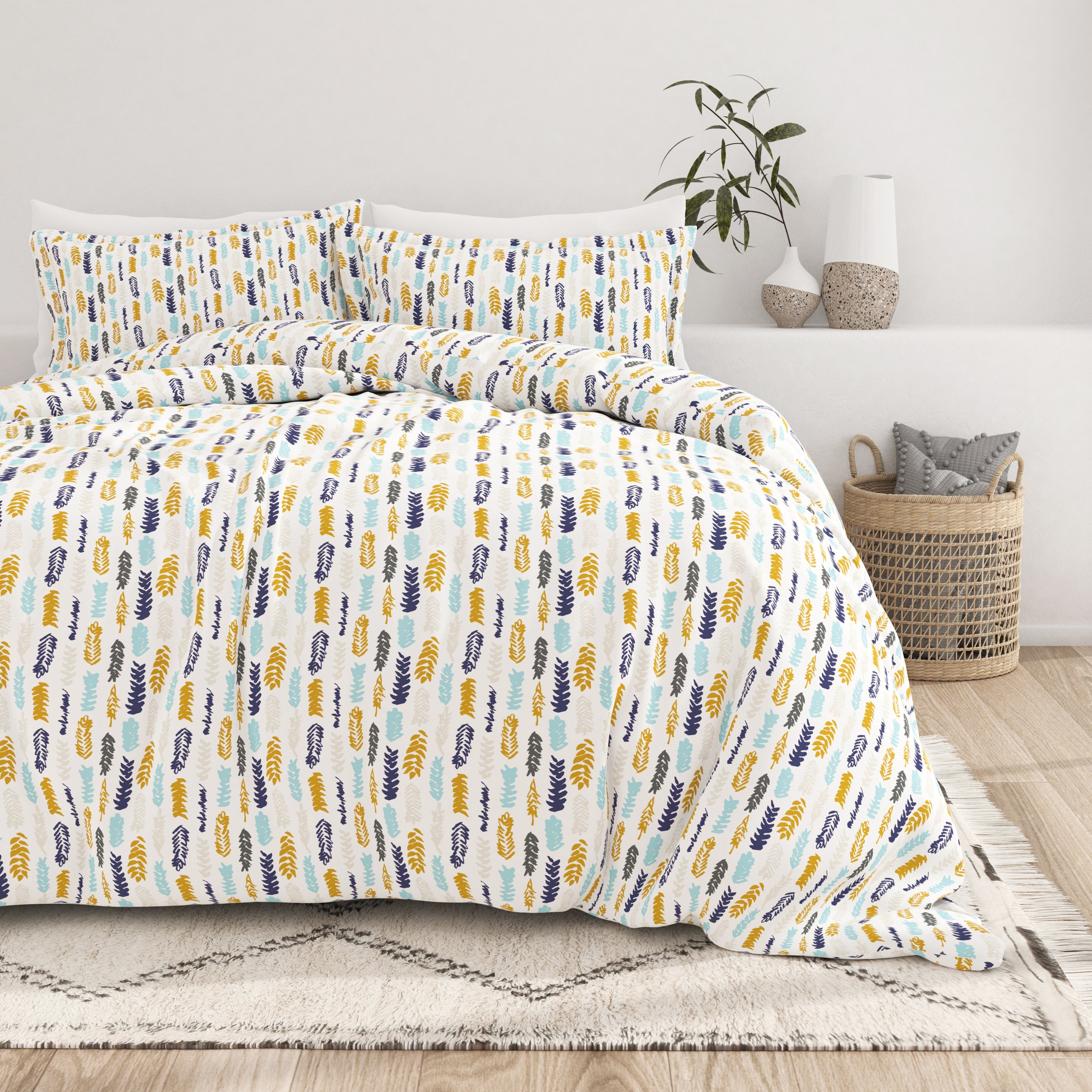 Premium 3-Piece Duvet Cover Set - Soft Bedding Set with Pillow Shams - Perfect for Master Bedroom, Guest Room & Dorm Decor