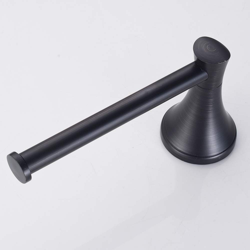 Wall Mounted European Style Bathroom Paper Holder - Oil Rubbed Bronze & Black Toilet Tissue Dispenser for Modern Bathrooms & Powder Rooms