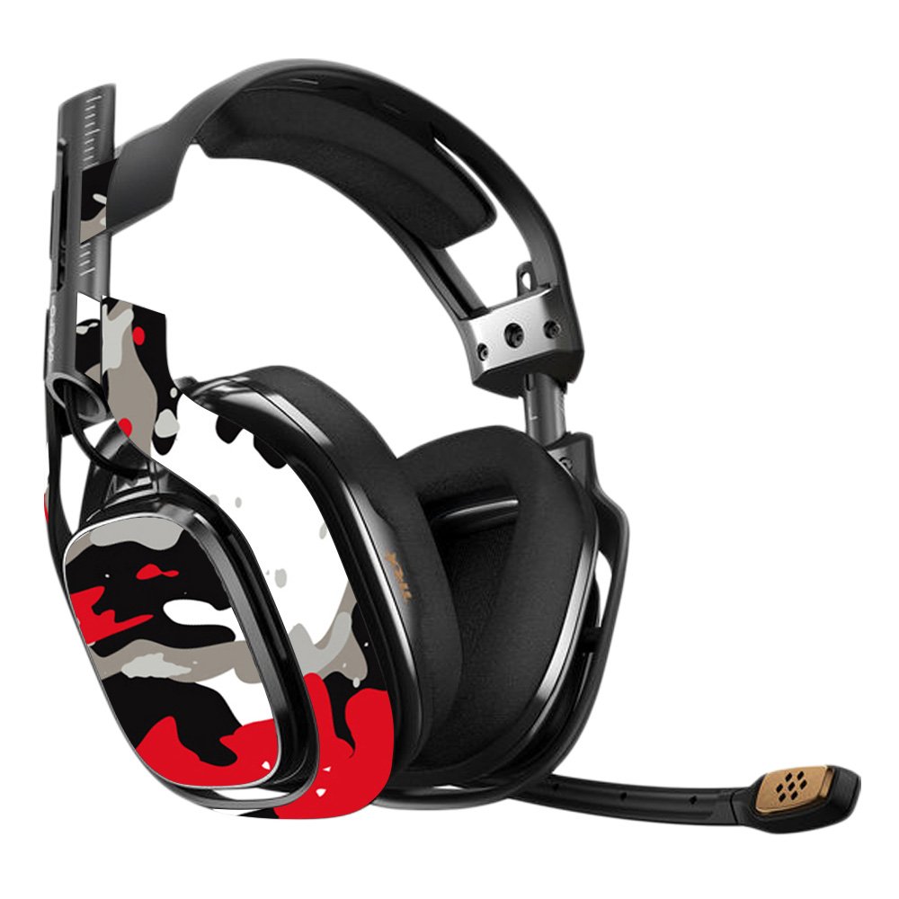 MightySkins Vinyl Decal Wrap Cover for Astro A40 3rd Gen Gaming Headset - Red Camo Design | Protective, Durable & Customizable Skin | Easy to Apply & Remove | Made in USA | Perfect for Gaming, Streaming & Esports Enthusiasts