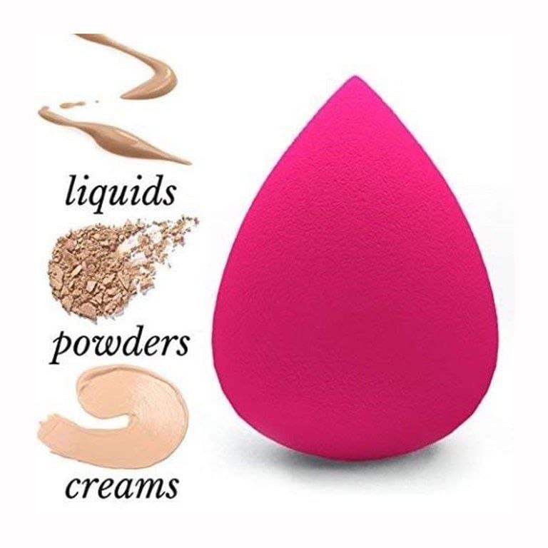 Professional Makeup Sponge Beauty Blender for Flawless Foundation & Concealer Application - Soft Pink Makeup Sponge Puff (Pack of 2) - Perfect for Liquid, Cream & Powder Cosmetics | Home & Travel Use