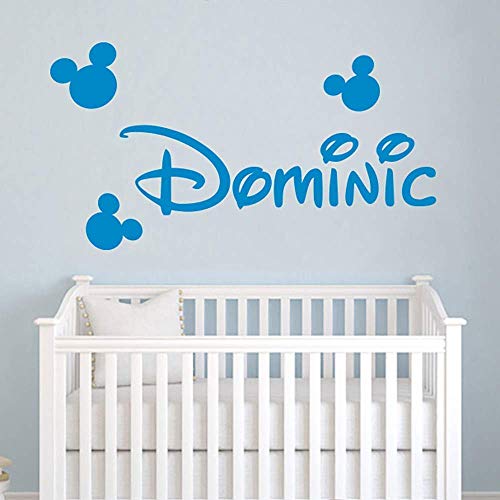 Custom Mickey Mouse Name Wall Decal - Personalized Vinyl Decals with Mickey Ears for Nursery, Baby Room & Kids Bedroom Decor - Perfect for Birthday Parties, Baby Showers & Disney Themed Rooms