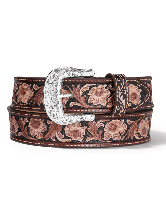 Justin C14114 Bonanza Trail Belt - Genuine Leather Western Belt for Men - Dark Brown - Perfect for Cowboy Boots, Jeans & Outdoor Adventures