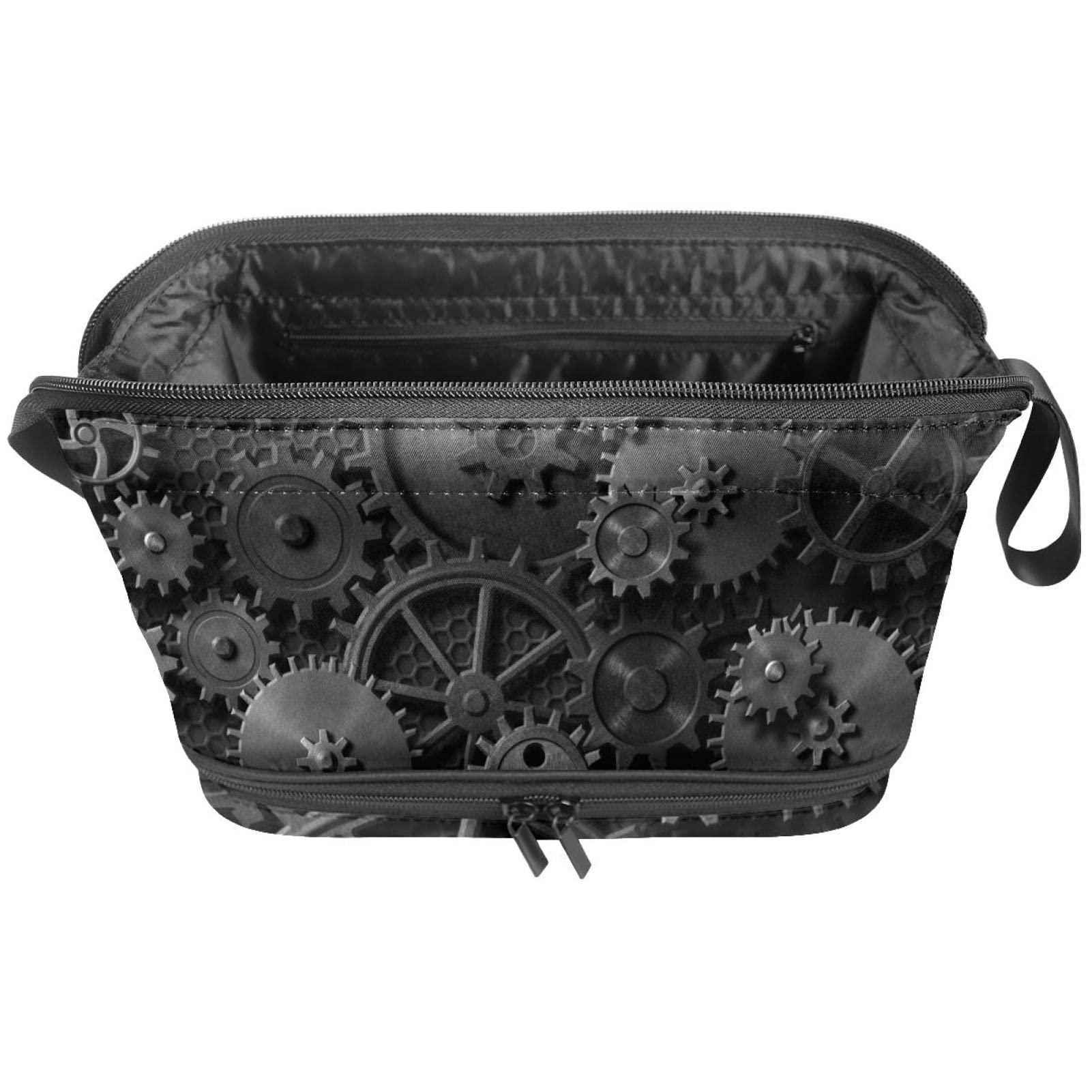 Vintage Gear Travel Cosmetic Bag - Large Makeup Organizer for Women, Waterproof Toiletry Bag - Perfect for Travel, Gym, and Daily Essentials Storage