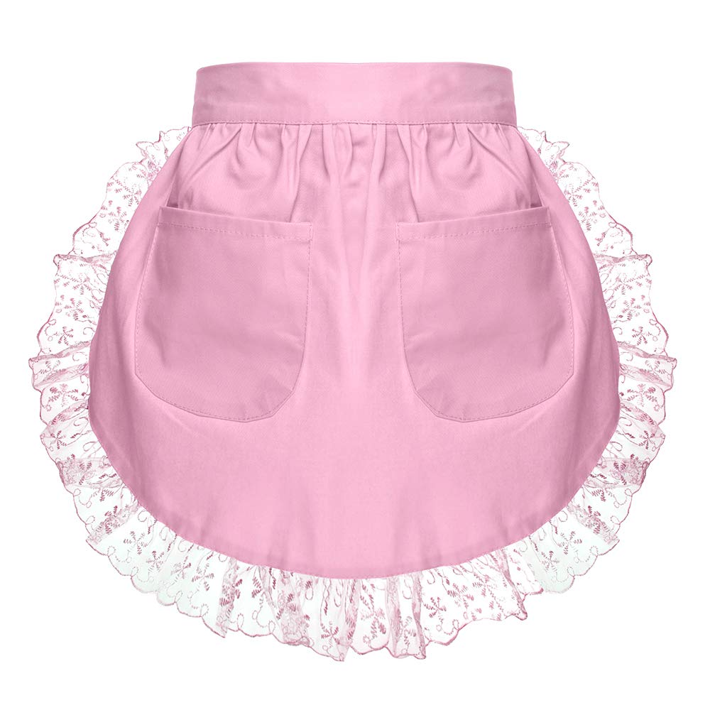 TopTie Cotton Waist Apron with Pockets for Women - Adjustable Kitchen Half Apron for Cooking, Baking & Serving - Perfect Christmas Gift for Home Chefs & Hostesses