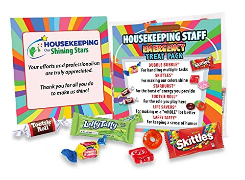 Housekeepers Emergency Treat Packs (6-Pack) - Thoughtful International Housekeeping Appreciation Gifts for Hotel Staff, Cleaning Professionals & Caregivers - Perfect for Employee Recognition, Thank You Gifts & Workplace Incentives