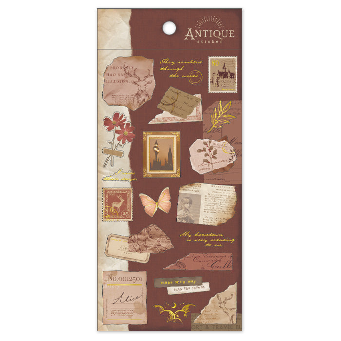 Vintage Burgundy Mind Wave Stickers - Unique Decorative Stickers for Scrapbooking, Journals, Laptops & DIY Crafts