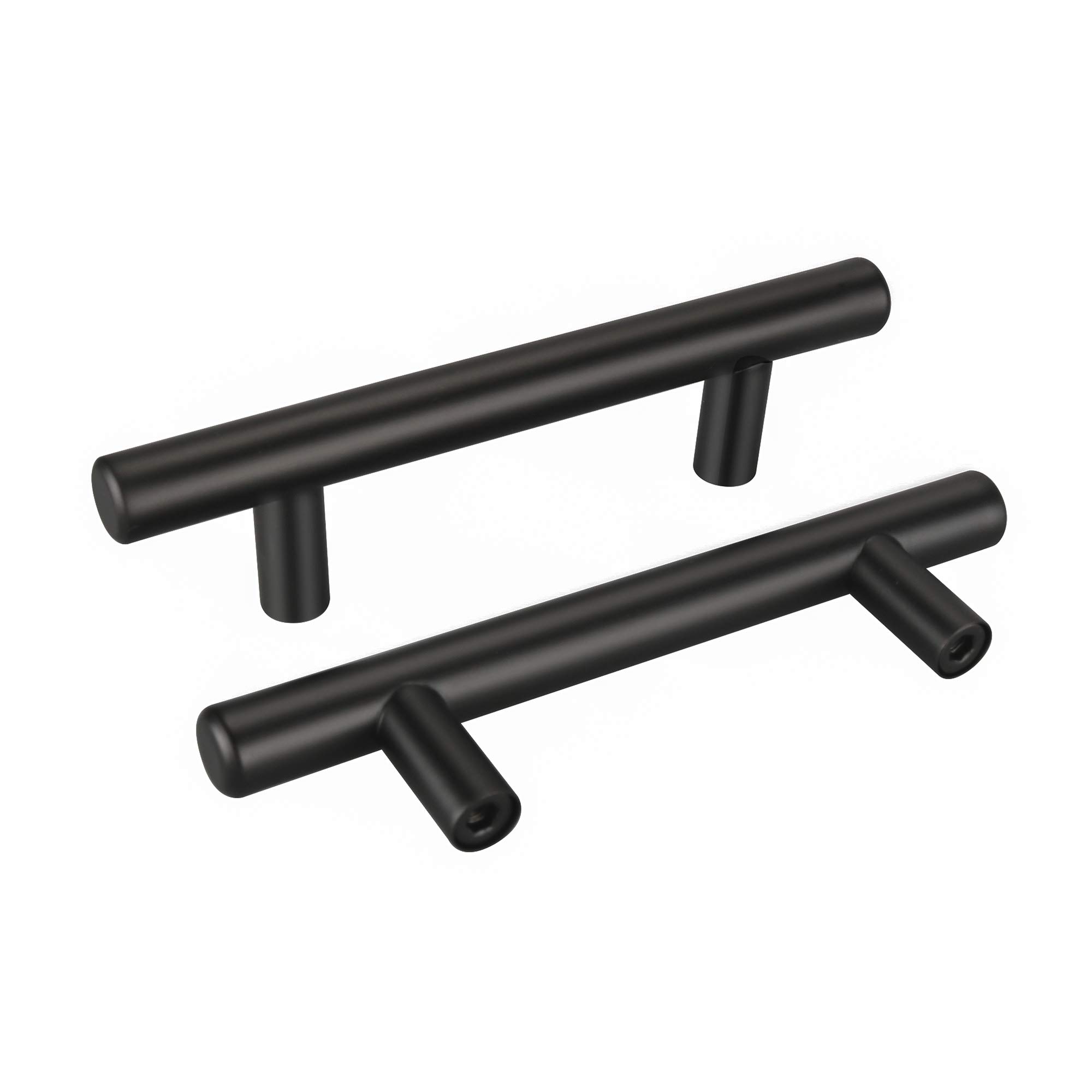 Homdiy 3 Inch Black Cabinet Handles - 15 Pack HD201BK T Bar Drawer Pulls | Durable Kitchen Cabinet Hardware for Bathroom, Closet & Wardrobe | Perfect for Modern Home & Office Furniture Upgrade
