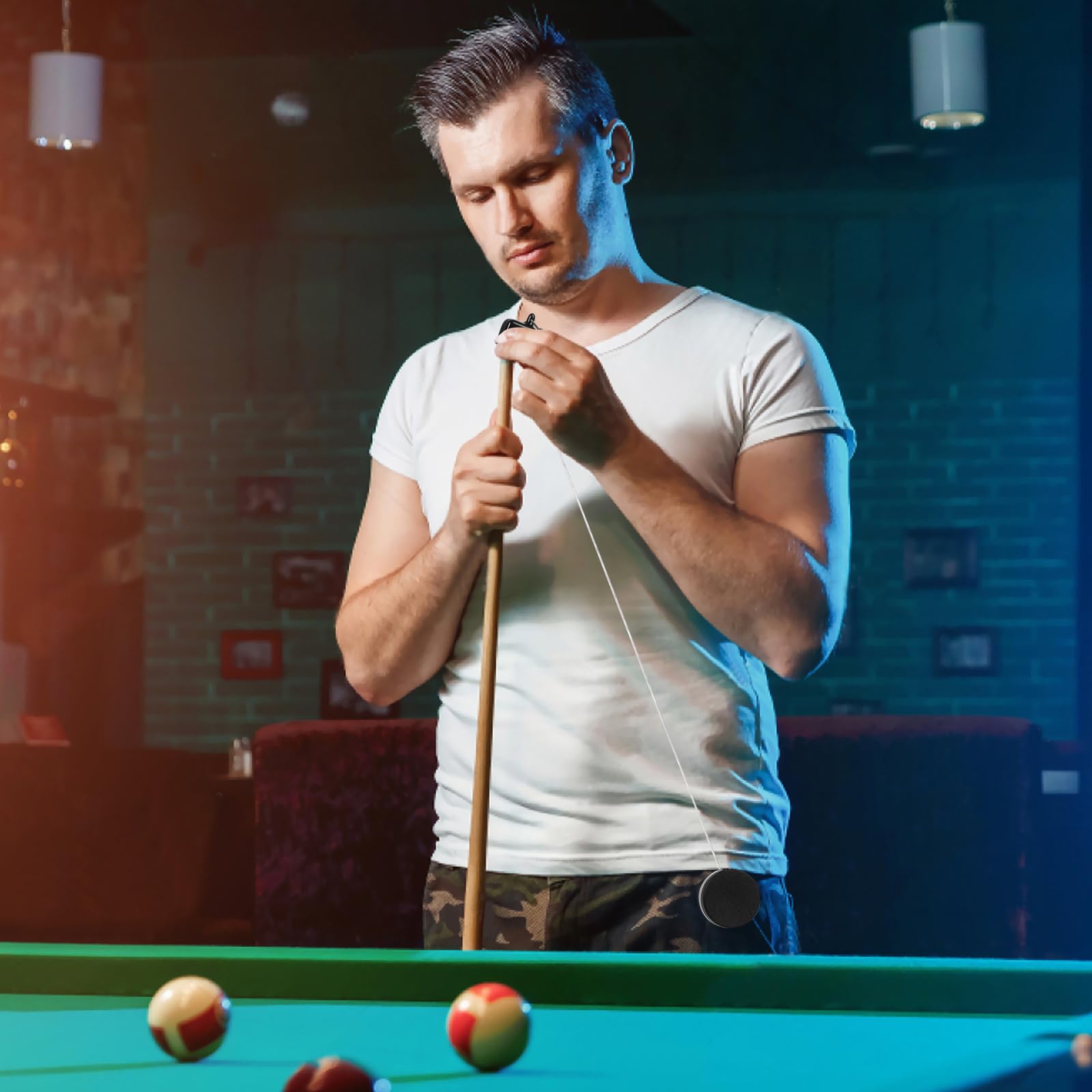 Retractable Pool Cue Chalk Holder – 2-Pack with 8 Chalk Cubes & Tip Pricker | Perfect for Billiards, Snooker & Pool Accessories | Ideal for Home Game Rooms, Bars & Professional Tournaments