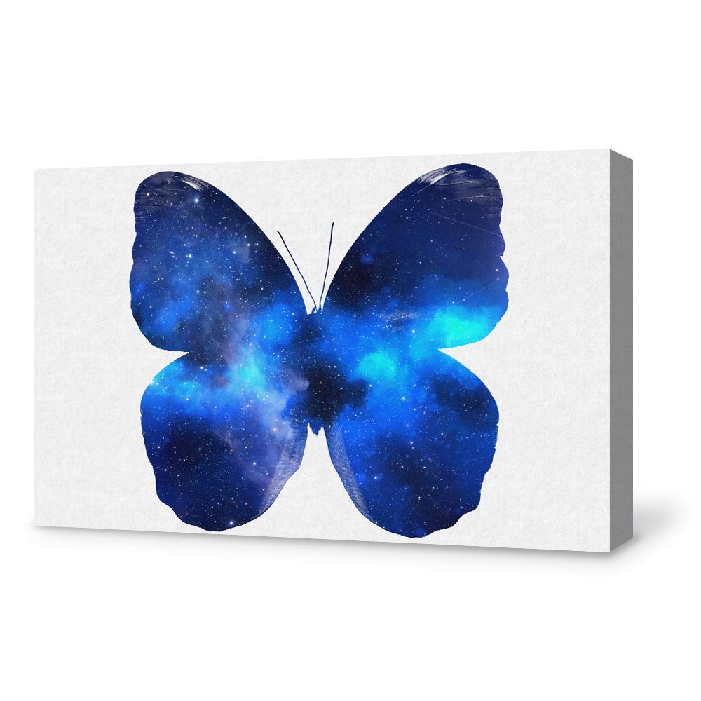 Beautiful Butterfly Canvas Wall Art - 24x36 Inches Giclee Painting for Bedroom, Living Room, Home Office, and Nursery Decor