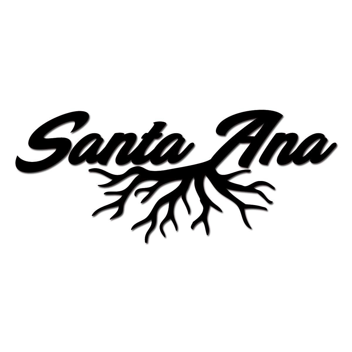 Santa Ana California Roots Hometown City 6 Inch Black Vinyl Decal for Milk Mug - Perfect for Coffee Lovers, Office Decor & Gift Giving