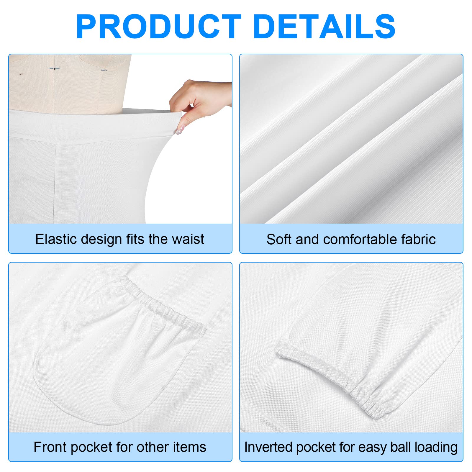 2 Pack Women's Tennis Under Shorts with Ball Pockets - Yoga Workout Shorts for Women - Moisture Wicking & Tummy Control - Black & White - Perfect for Tennis, Yoga, Gym & Running