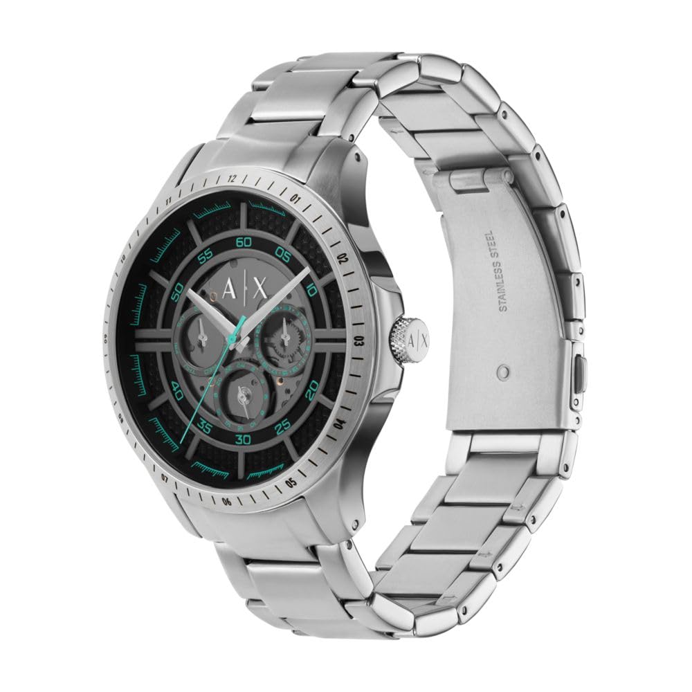 A|X Armani Exchange Men's Chronograph Watch - Leather, Stainless Steel or Silicone Band Options | Stylish Accessory for Business, Casual & Formal Occasions