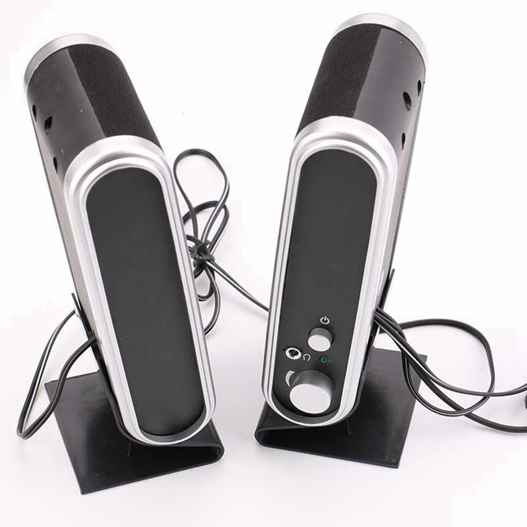BLASHRD 4-Pack USB Computer Speakers | Portable Stereo Sound with 3.5mm Ear Jack for Desktop, PC, Laptop | Ideal for Home Office, Gaming, and Multimedia