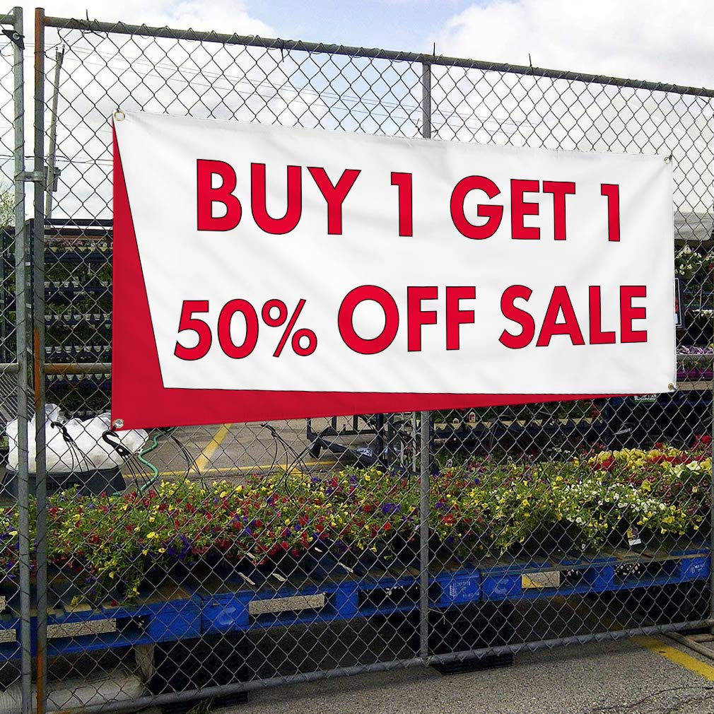 Premium Vinyl Banners - Heavy Duty Weatherproof Outdoor Signs for Business, Yard & Industrial Use - Multiple Sizes (60x144 Inches) with 10 Grommets - Buy 1 Get 50% Off - Perfect for Advertising, Events, Construction Sites & Backyard Decor