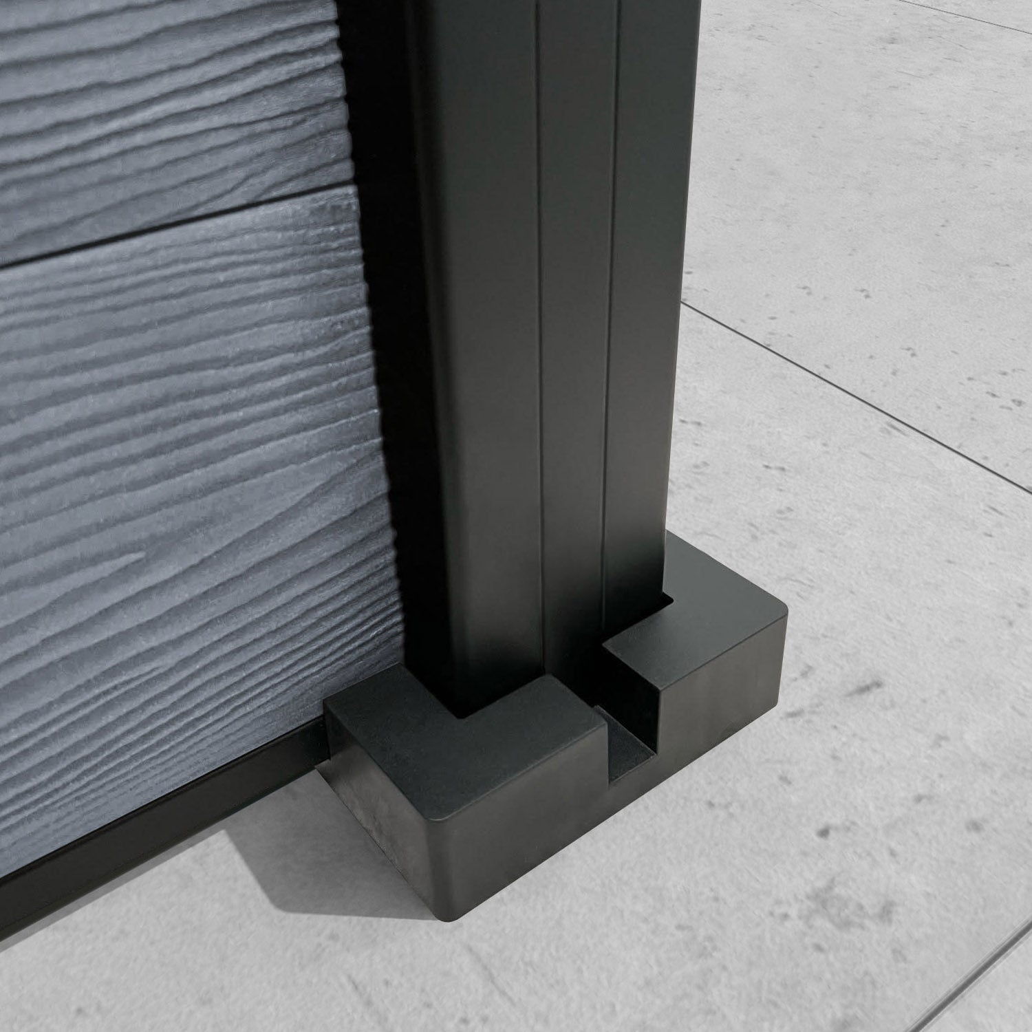 Classic Aspen Fence Panel - Anthracite Color with Composite Posts | Durable Outdoor Privacy Fencing for Backyard, Garden & Pool Areas