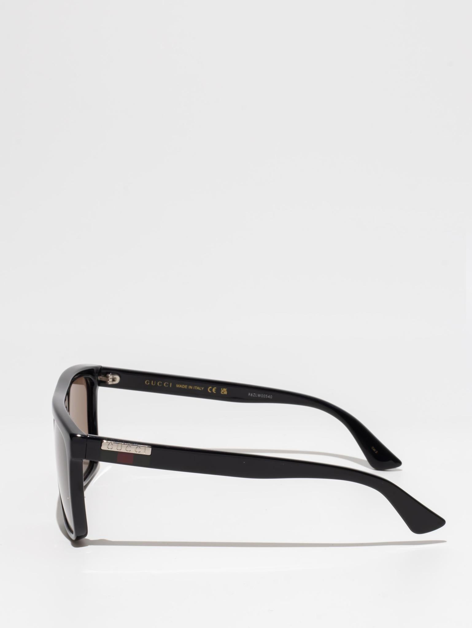 GUCCI GG0748S 002 Black Sunglasses for Women - Classic Aviator Style UV Protection Shades for Driving, Beach & Outdoor Fashion