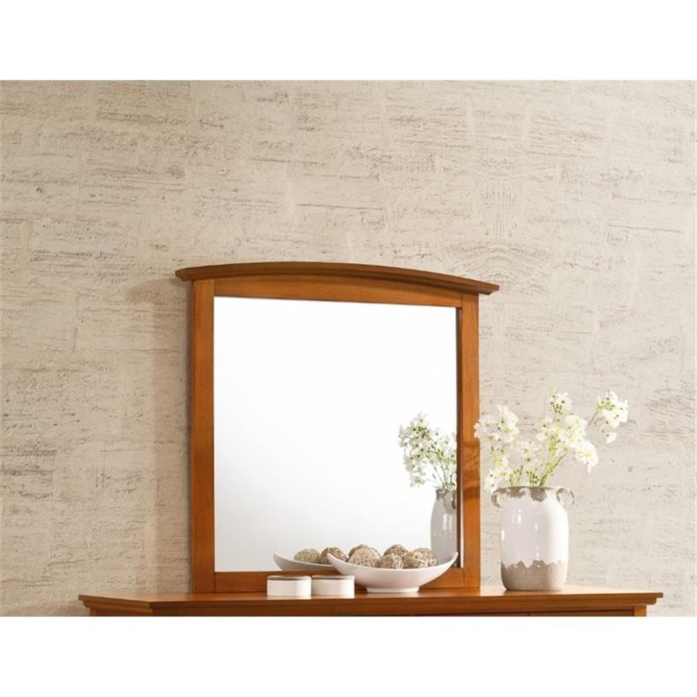 Glory Furniture Hammond G5460 Oak Mirror - Elegant Full-Length Wall Mirror for Bedroom, Living Room & Entryway Decor