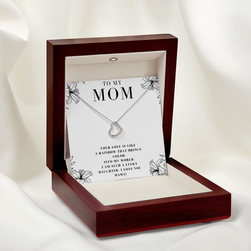 Heart Necklace for Mom - Elegant Christmas, Birthday & Mother's Day Jewelry Gift - Perfect for Special Occasions & Everyday Wear